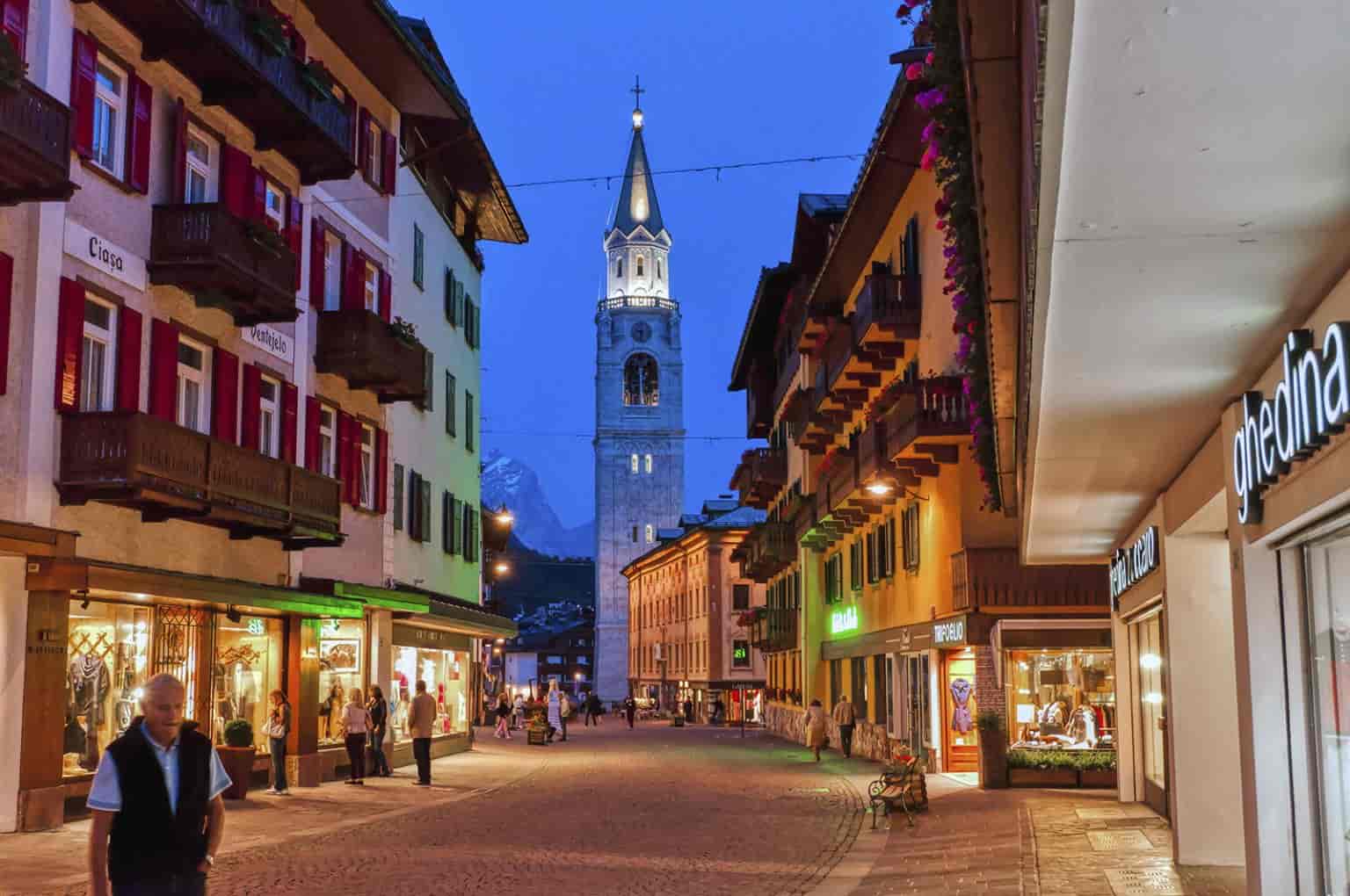 Enjoy the villages and shopping at night
