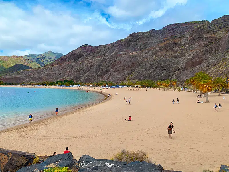 Teresitas the famous beach of Tenerife in Canary island, Spain