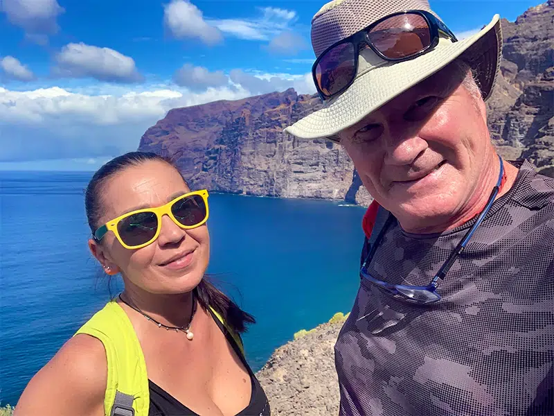 couple Los Gigantes, Tenerife spain