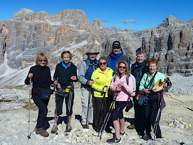 Alta Badia Dolomites group trekkers image