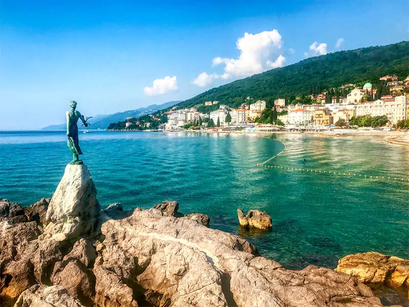Metal statue Adriatic sea, Opatija, Croatia
