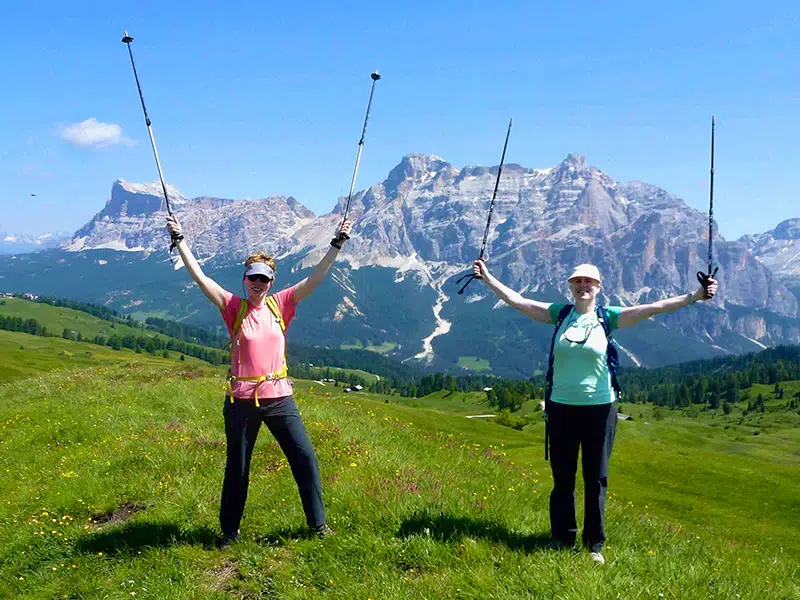 Walking tour in the Italian Dolomites trekking