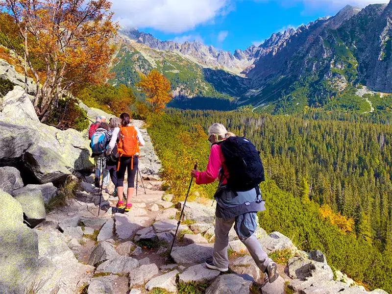 group hiking In Slovakia