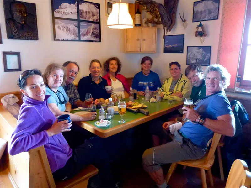 tour guide group photo with trekker