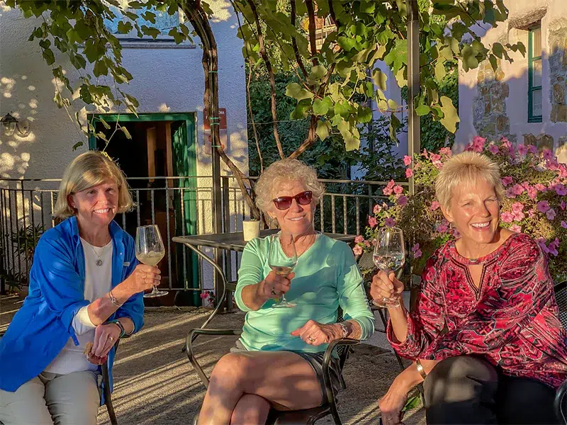 walking tour group enjoy in slovenia europe