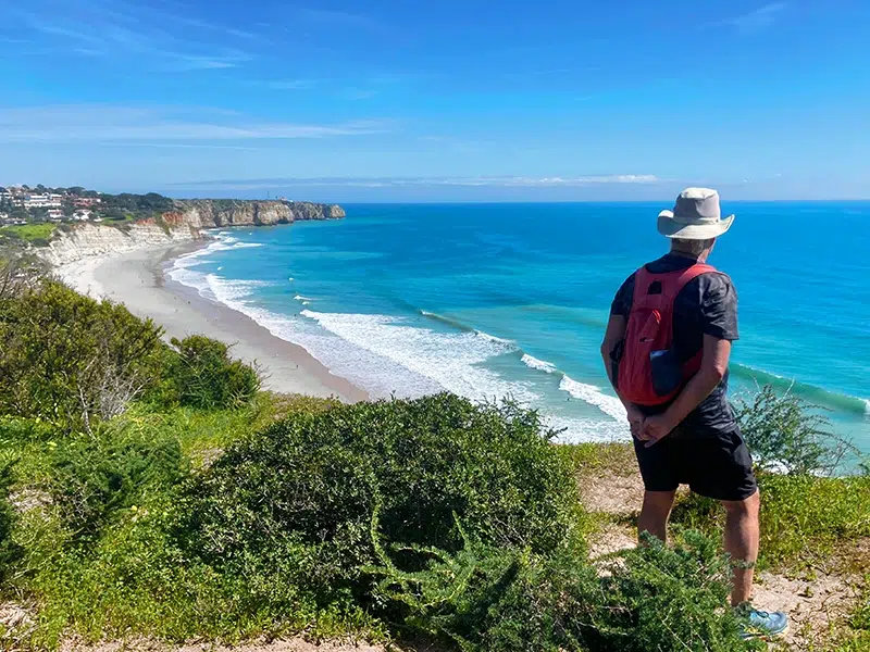 Portugal blue sea view with beautiful beach
