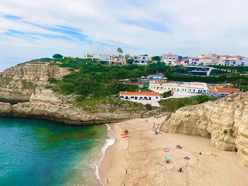 benagil cave huge sea cave little town Algarve Portugal