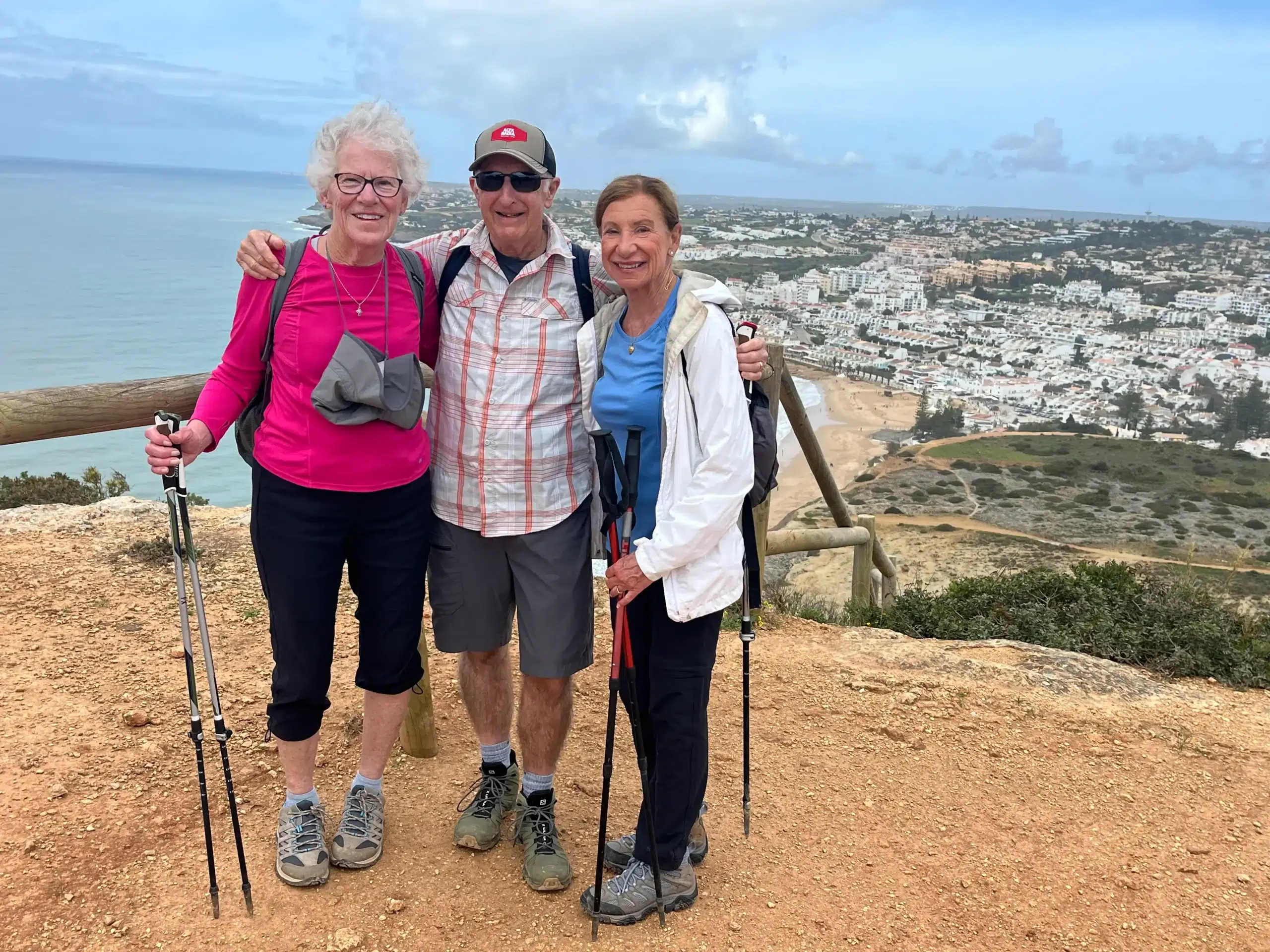 Fun group above Luz, Portugal.